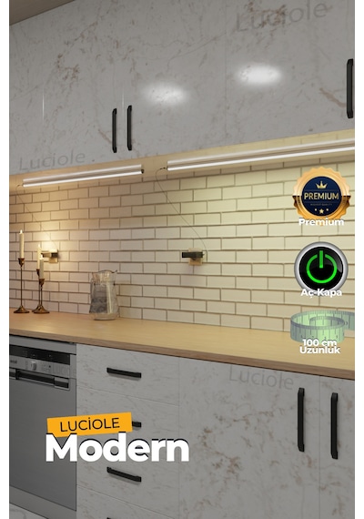 Mutfak Tezgah Altı Led Mutfak Işık Bar Aç Kapa Günışığı Yapışkanlı 1 Metre - Led Işık Mtgun1