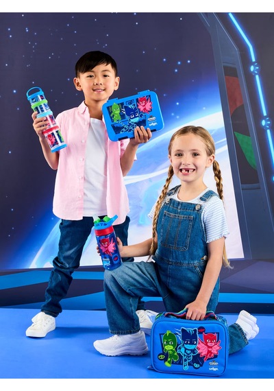 Smiggle Pj Masks Pija Maskeliler Isı Yalıtımlı Dikdörtgen Beslenme Çantası Mavi