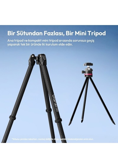 Ulanzi Tz01 163cm Versatile 2 İn 1 Karbon Fiber Tripod - S069