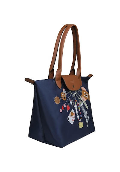 Dogo Kadın Vegan Lacivert Large El Çantası - Warner Bros Looney Tunes Tom&jerry Charms Navy Tasarım Multicolor