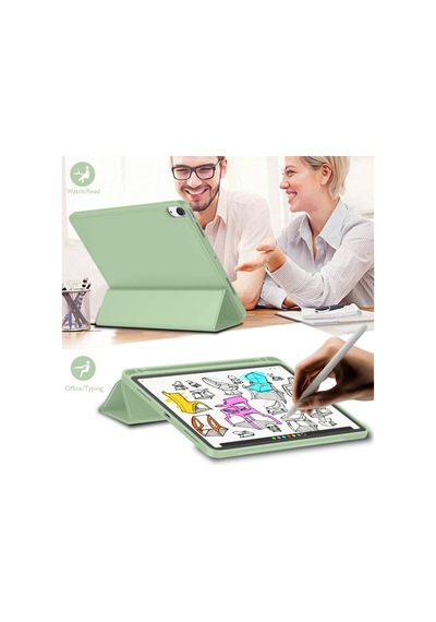 Apple Uyumlu iPad, Air 11inç M2 2024 Kılıf Kalem Bölmeli Smart Case A2902 A2903 A2904