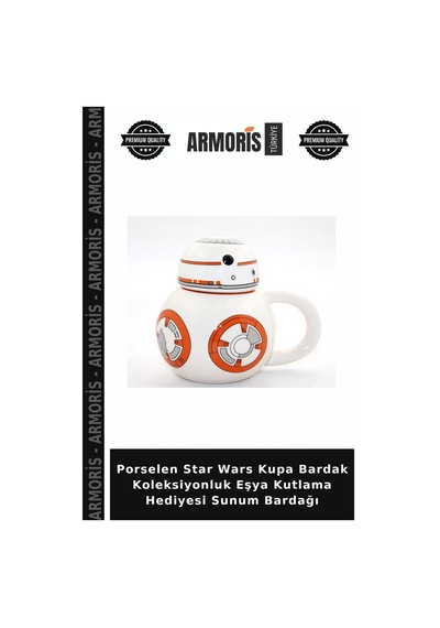 Porselen Star Wars Kupa Bardak Koleksiyonluk Eşya Kutlama Hediyesi Sunum Bardağı Çok Renkli