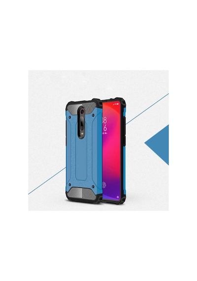 Kilifone - One Plus 7 Pro Uyumlu - Kılıf Çift Katman Koruyucu Crash Military Tank Kılıf - Mavi Mavi