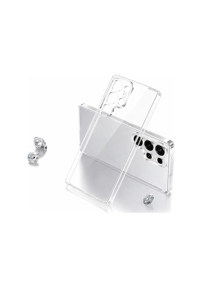 Samsung Uyumlu Galaxy S23 Ultra Kılıf Şeffaf Kamera Korumalı 3d