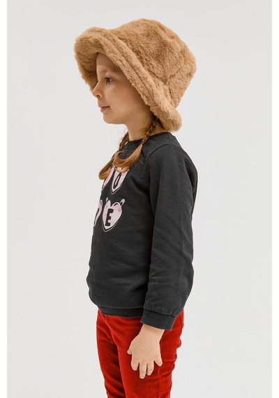 Benitto Kids Benittokids Kız Çocuk Peluş Bucket Şapka 7001-camel Camel