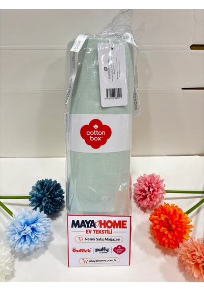 Cotton Box Mint Yeşil Battal Çift Kişilik Lastikli Çarşaf Seti 180x200 Çok Renkli