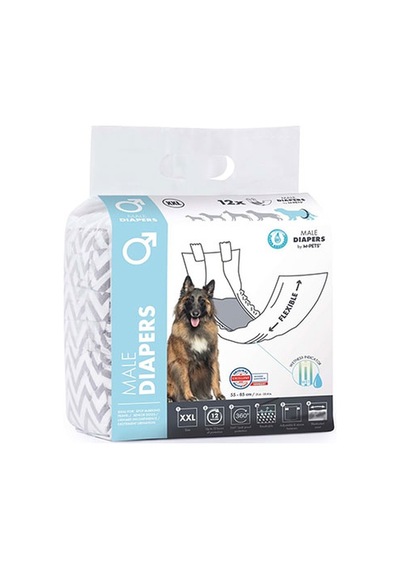 M-pets Diapers Erkek Köpekler İçin Külot Bez Xxl 12li 55x65 Cm 244-72022.01
