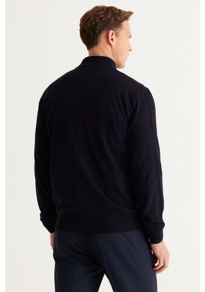 AC&Co / Altınyıldız Classics Erkek Lacı Tüylenme Yapmayan Standart Fit Normal Kesim Dik Yaka Triko Hırka Lacivert AC&Co / Altınyıldız Classics Erkek Lacı Tüylenme Yapmayan Standart Fit Normal Kesim Dik Yaka Triko Hırka Lacivert