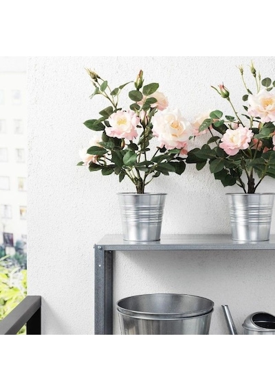 Ikea Fejka Saksılı Yapay Gül 47 Cm Siyah Koyu Yeşil Beyaz Pembe Çok  Renkli