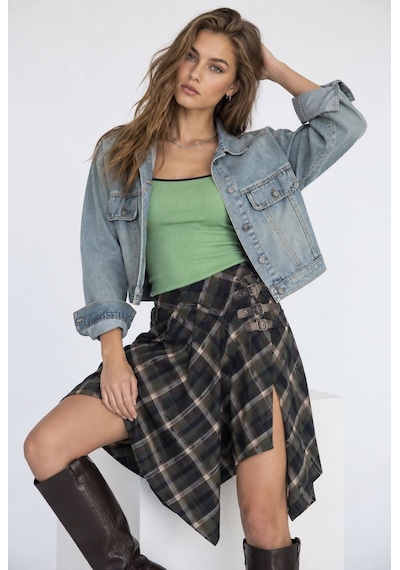 Neden Tekstil Kontrast Şeritli Triko Atlet Body - Mint-laci