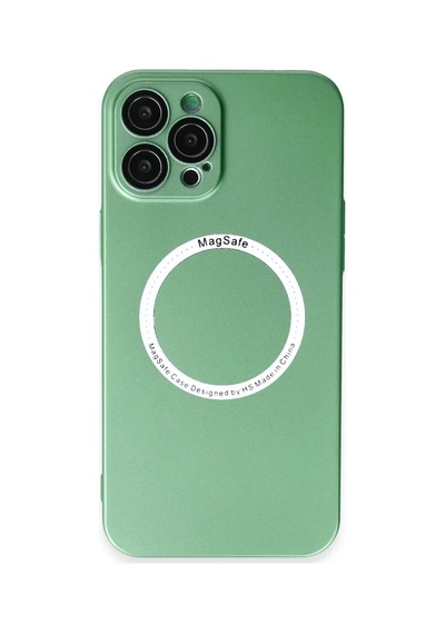 İphone 12 Pro Kılıf Jack Magneticsafe Lens Silikon - Yeşil