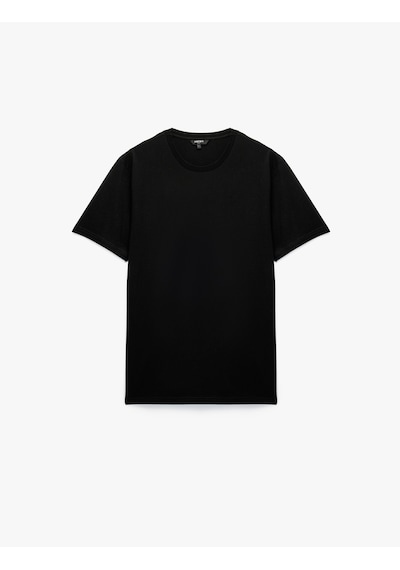 Koton Regular Fit Kısa Kollu Bisiklet Yaka Basic Pamuklu Tişört Siyah 6sam10005mk Siyah Koton Regular Fit Kısa Kollu Bisiklet Yaka Basic Pamuklu Tişört Siyah 6sam10005mk Siyah