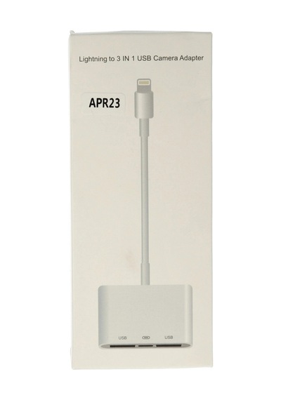Apr23 Apple iPhone Uyumlu Otg 3in1 - Beyaz 5b74d