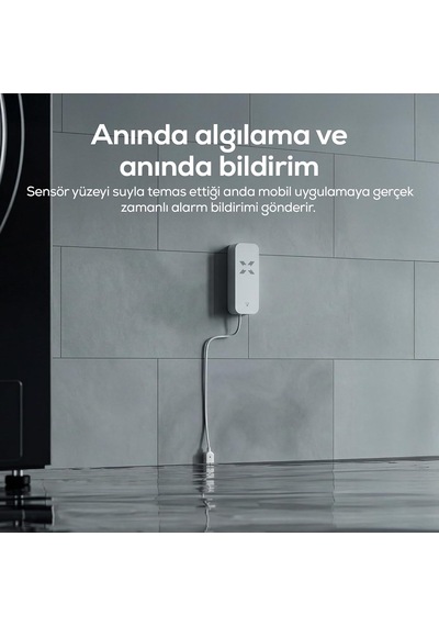Su Seviye Sensörü Wifi Taşkın Alarmı Pilli Mobil Bildirimli Akıllı Su Sızıntı Sensörü X7506