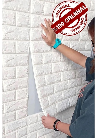 Ayrex Ukab Dekor Duvar Paneli Beyaz 3d Dekoratif Kendinden Yapışkanlı Esnek Duvar Kağıdı Kaplama Paneli Köpük Be Diğer