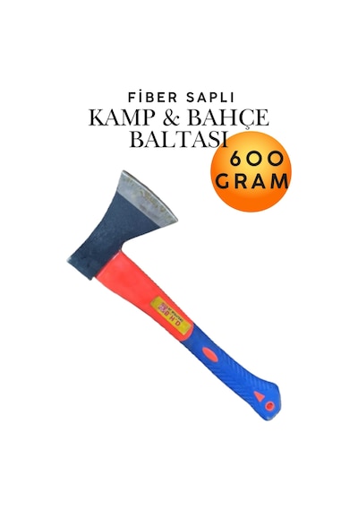 Fiber Saplı Kamp Baltası 600 Gr Profesyonel Nacak Kampçı El Baltası Odun Yarma Budama Kesme Doğrama Doğa Avcılık Outdoor Ekipmanları Ergonomik Kaymaz Fiberglas Saplı Mini Hafif Balta Takımı 600gr
