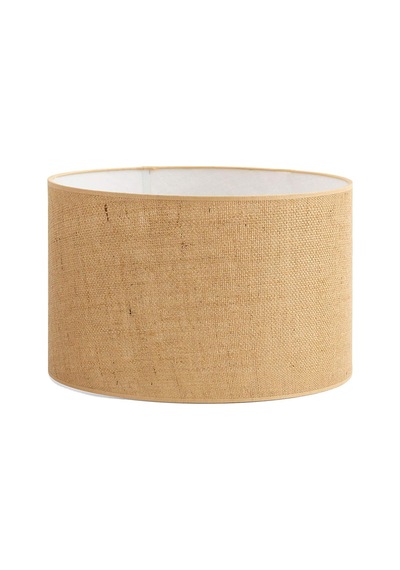 35 Cm Natural Jüt Kumaş Silindir Lambader Başlığı, Abajur Başlığı, Sarkıt Avize Başlığı 35cmx23cm Genel