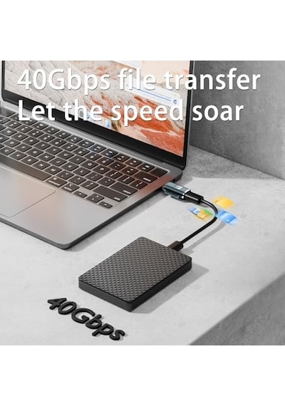 240w Pd3.1 Manyetik Usb-c Adaptör 40gbps Usb4.0 Veri Aktarımı Tam Fonksiyonlu Ve Çok Yönlü Otget