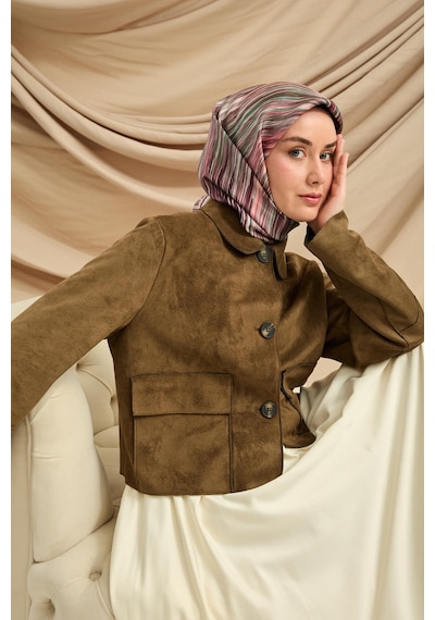 Silk Home Twill İpek Eşarp 11484-45 Pudra, Yeşil, Mürdüm, Pembe, Asker Yeşili