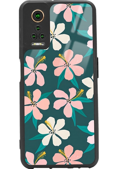 General Mobile Gm 22 Pro Leaf Flovers Tasarımlı Glossy Telefon Kılıfı Çok Renkli