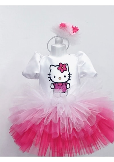 Hello Kitty Baskılı Kız Çocuk Bebek Doğumgünü Elbise Parti Kostüm Hello Kitty Baskılı Kız Çocuk Bebek Doğumgünü Elbise Parti Kostüm