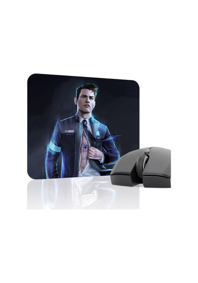 Detroit Become Human Kaymaz Dikişli Kauçuk Oyuncu Mousepad V3 - 22x18 Gaming Mouse Pad Fare Altlığı