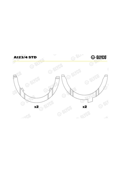 Glyco A123.4 Std Ay Yatak Audı 79.5mm 1y -