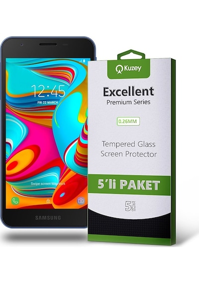 Samsung Uyumlu Galaxy A2 Core Ekran Koruyucu Cam 5 Adet Ekonomik Paket (554292897) 20 Tl Fark Ile Apple  iPhone Hızlı Şarj Kablosu