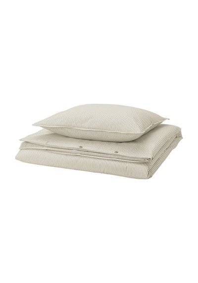 Ikea Solfıbbla Tek Kişilik Nevresim Takımı 150 X 200 Cm Beyaz - Bej Bej - Beyaz