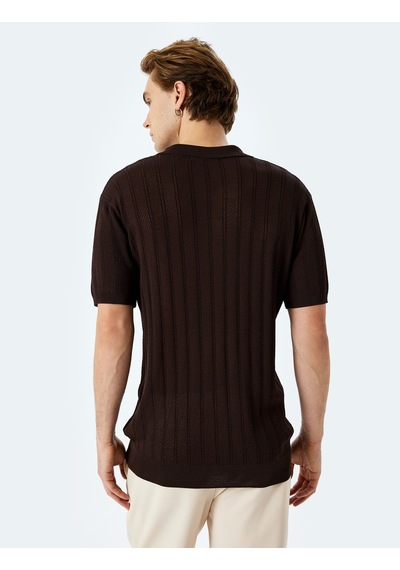 Koton Polo Yaka Düğme Detaylı Viskon Karışımlı Dokulu Kısa Kollu Triko Tişört Kahverengi 5sam70027ht Kahve Kahverengi Koton Polo Yaka Düğme Detaylı Viskon Karışımlı Dokulu Kısa Kollu Triko Tişört Kahverengi 5sam70027ht Kahve Kahverengi