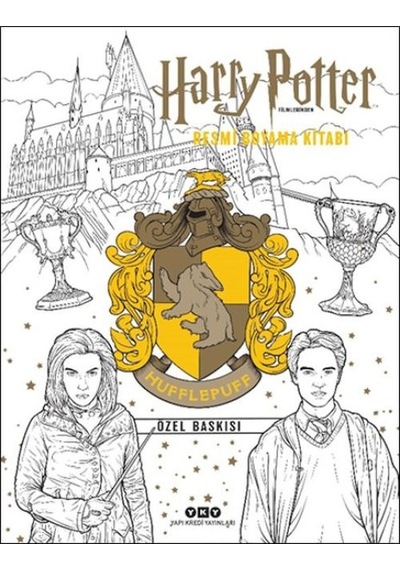 Harry Potter Filmlerinden Resmi Boyama Kitabı Hufflepuff Özel Baskısı Sarı