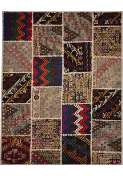 Patchwork El Örgüsü Anadolu Kilimi – Spring (425760778)
