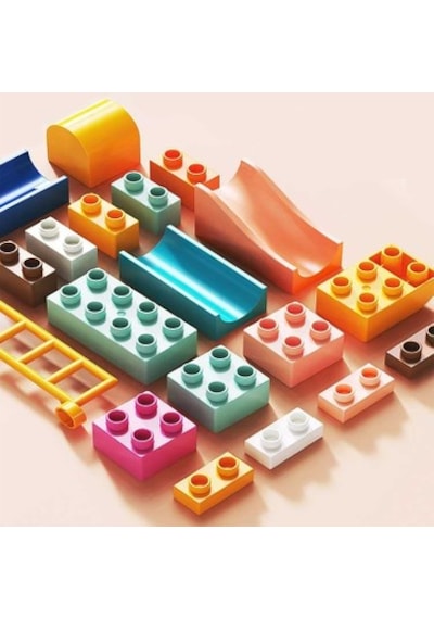 Learning Fun Marble Run Blok Yapı Seti 210 Parça Müzikli - Hayvanlar
