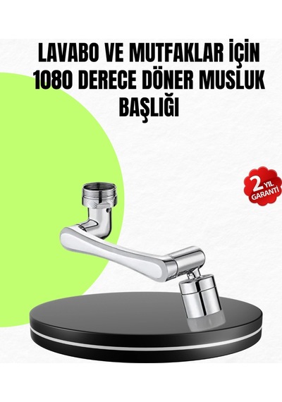 2 Modlu 1080 Dönebilen Musluk Başlığı Esnek 3 Eklemli Hareketli Tasarım Diğer