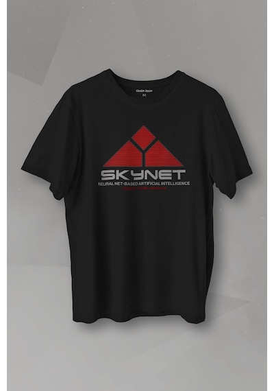 Unisex T-shirt Yapay Zeka Skynet Terminator Artificial Intelligence Aı Baskılı Tişört 001
