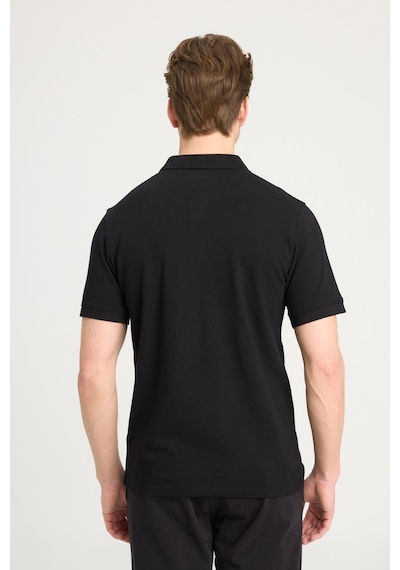 Kısa Kollu Polo T-shirt Siyah Siyah