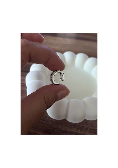 Gümüş Renk Ear Cuff Gümüş
