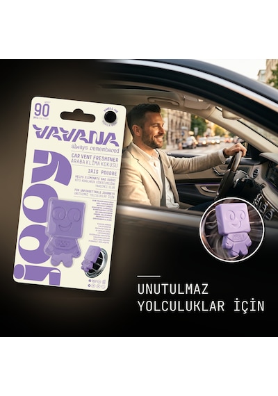 Vavana Jooy Araba Klima Kokusu 6'lı Set, 90 Gün Etkili Oto Kokusu Iris Poudre