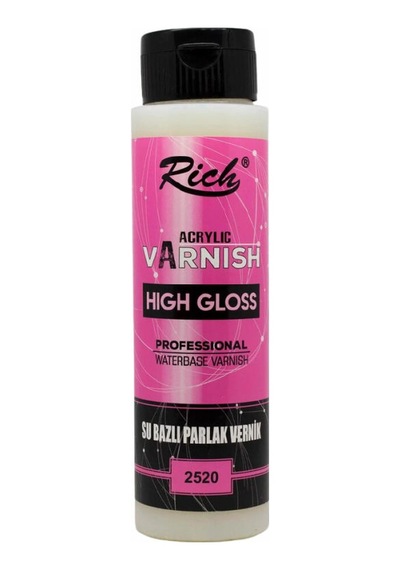 Rich Hıgh Gloss Su Bazlı Parlak Vernik 001 500 Cc