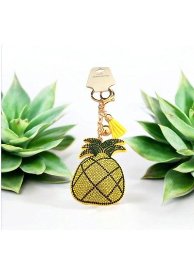 Ananas Figürlü Taşlı Çanta Süsü Ve Anahtarlık 9026