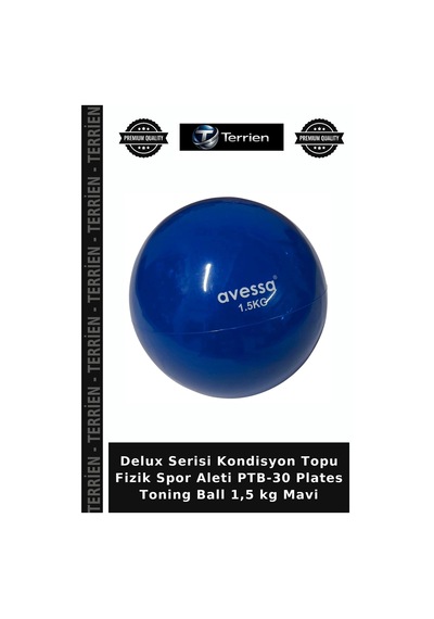 Delux Serisi Kondisyon Topu Fizik Spor Aleti Ptb-30 Plates Toning Ball 1,5 Kg Mavi