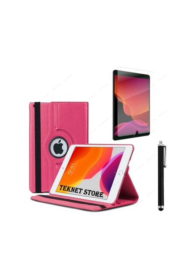 Apple Uyumlu iPad 5. 6. Nesil 2017 2018 9.7 Inc Tablet Standlı 360 Dönebilen Kılıf Kalem Ekran Koruyucu Kılıf