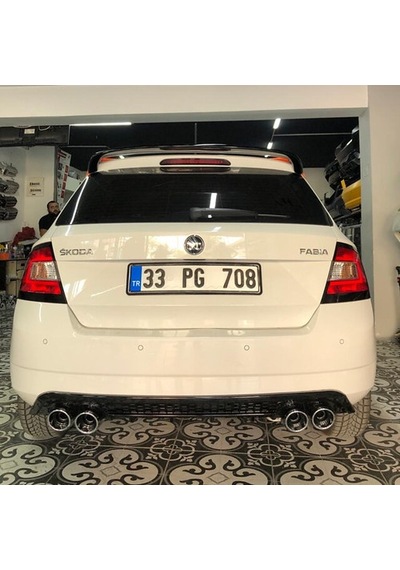 Skoda Fabia Arka Tampon Eki Difüzör 2015-2020 Arası Egzoz Görünüm