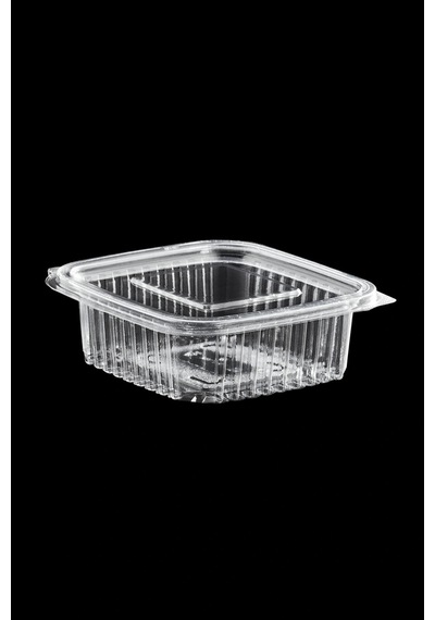 Plastik Kapaklı Sızdırmaz Saklama Kabı 250 Ml 100 Lü Set Tek Kullanımlık Gıda Kabı