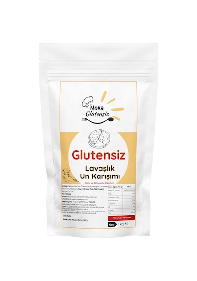 Glutensiz Lavaşlık Un Karışımı 1 Kg Düşük Nişasta,yüksek Lif