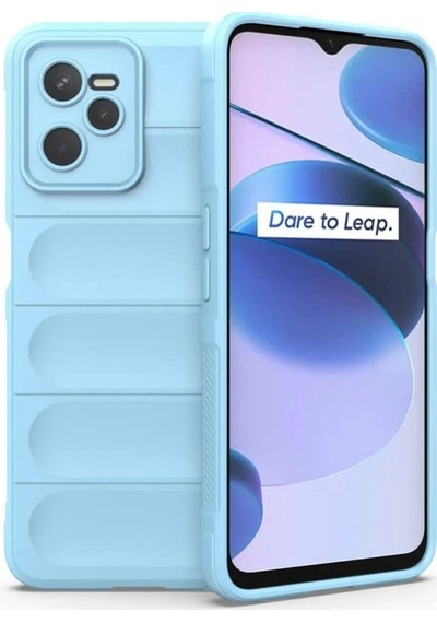 Gld-spt- Newface Realme C35 Kılıf Optimum Silikon - Sky Blue