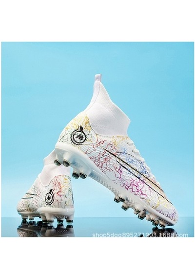 Snapbuy Xinghe Shop Yüksek Top Futbol Ayakkabıları Öğrenci Antrenman Beyaz