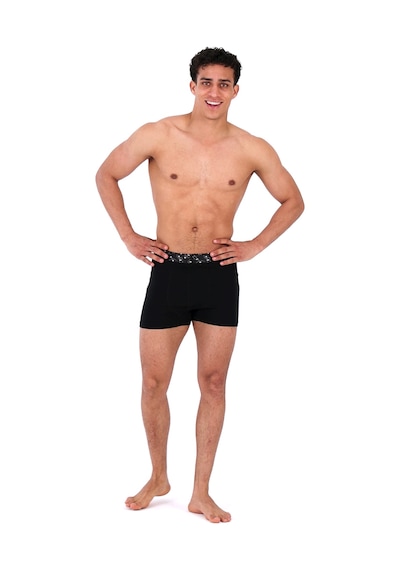 Mutig Tencel Modal Erkek Boxer 3'lü Gri - Siyah