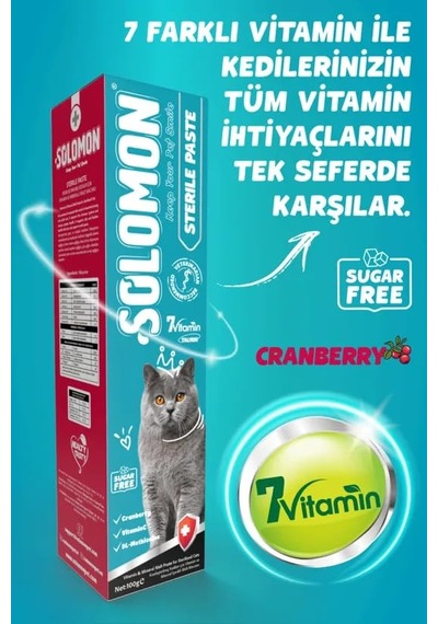 Solomon Kısırlaştırılmış Kedi Seti Sterile Paste & Plus B & Immune C