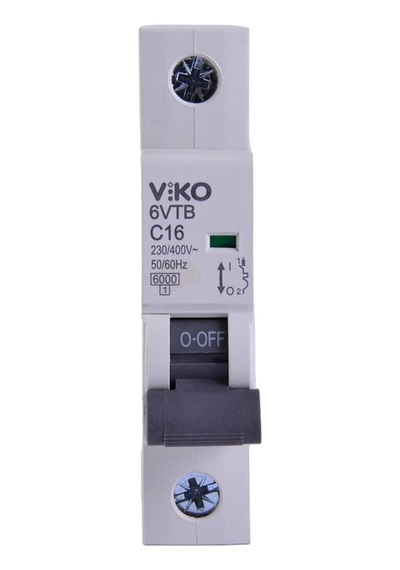 Tr 6vtb-1c16 Otomatik Sigorta 6ka C Tipi 1 Kutup 16a